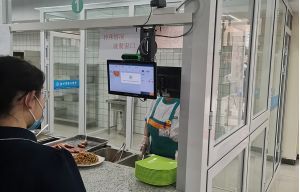 Face-scan meal taking in the school canteen:  Split-type group meal POS machine project of Huizhou No. 3 Middle School canteen