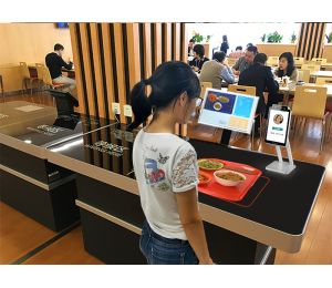 博时特团餐自助餐自助结算餐台视觉识别、RFID识别结算台上线