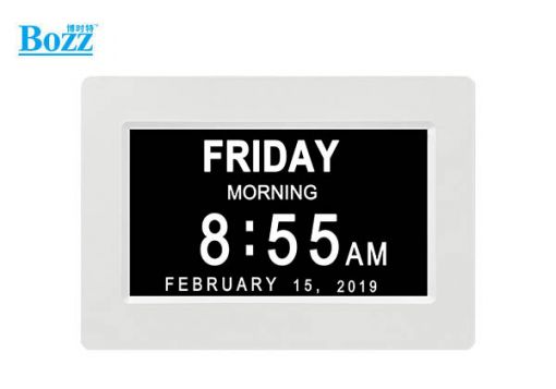 	 电子日历时钟机 多国语言智能显示台钟_DC7001