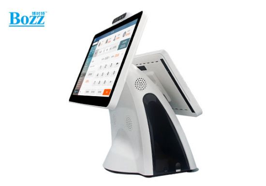 安卓双屏刷脸收银机票据打印一体收款机