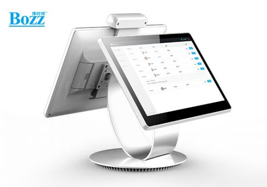 安卓台式双屏刷脸收银机 零售店餐饮店结算机 