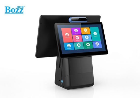 安卓双屏刷脸收银机票据打印一体收款机
