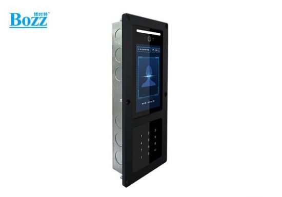 5.5寸小屏幕嵌墙式人证访客机 人脸识别+密码开门