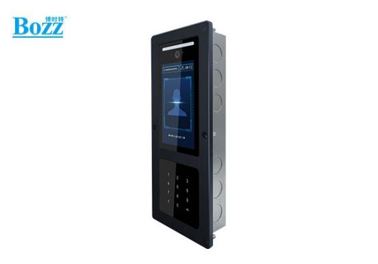 5.5寸小屏幕嵌墙式人证访客机 人脸识别+密码开门