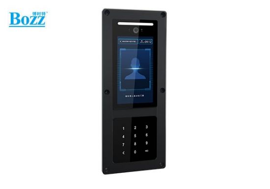 5.5寸小屏幕嵌墙式人证访客机 人脸识别+密码开门
